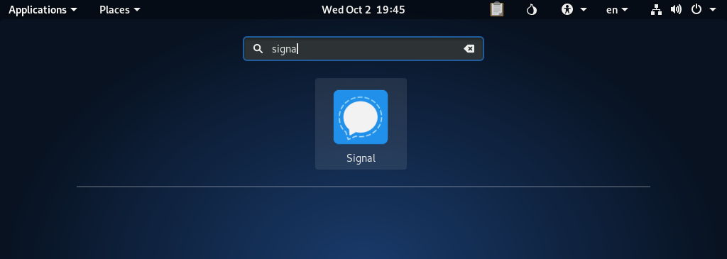Screenshot of Signal Application Icon Tails 4