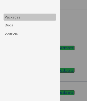 Screenshot of the navigation bar